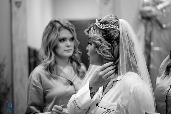 bride getting ready for her wedding day